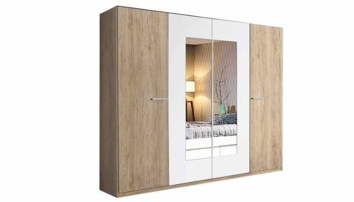 4 Door 2 Mirror Wardrobe Small